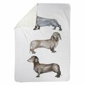 Begin Home Decor 60 x 80 in. Small Dachshund Dog-Sherpa Fleece Blanket 5545-6080-AN409